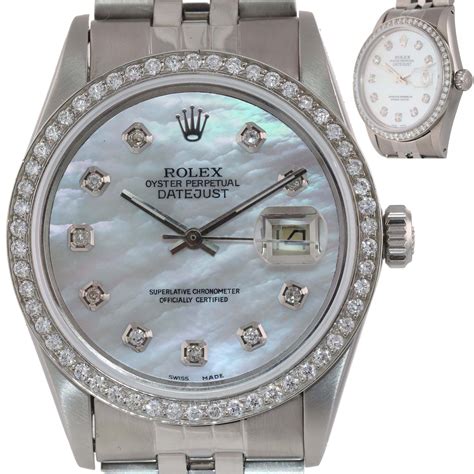 stainless steel rolex with diamonds|rolex 36mm datejust with diamonds.